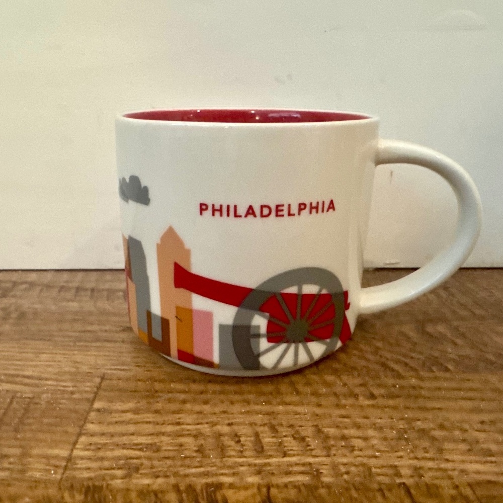 Starbucks Coffee Cup Mug You Are Here Series Philadelphia Across Globe 14oz